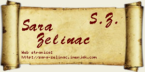 Sara Zelinac vizit kartica